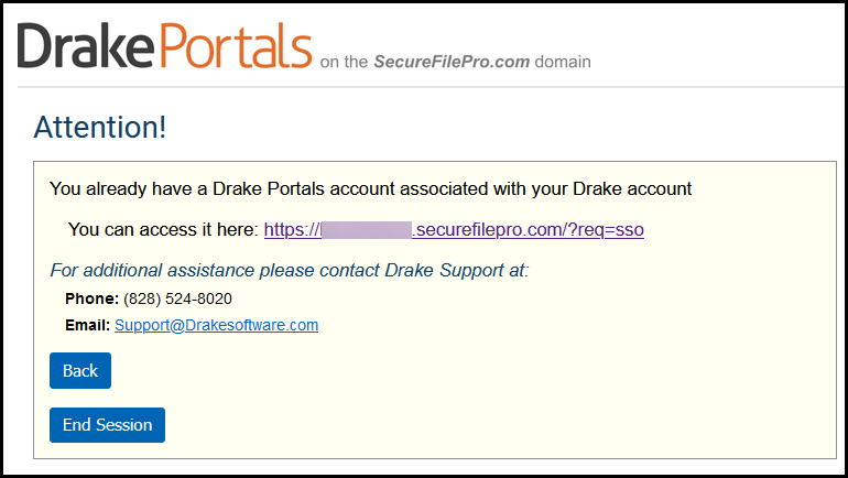 Click on your existing portal URL. Click on your existing portal URL.